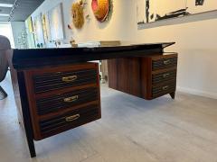 Melchiorre Bega Italian Modern Rosewood and Mahogany Desk 1950s Melchiorre Bega - 4607494