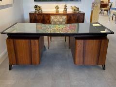 Melchiorre Bega Italian Modern Rosewood and Mahogany Desk 1950s Melchiorre Bega - 4607496