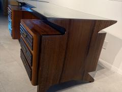 Melchiorre Bega Italian Modern Rosewood and Mahogany Desk 1950s Melchiorre Bega - 4607499
