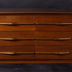 Melchiorre Bega Italian Modern Walnut 6 drawer Dresser Melchiorre Bega - 4604863
