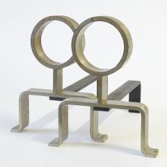 Melchiorre Bega Melchiorre Bega Andirons in black steel and nickel - 3447763