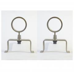 Melchiorre Bega Melchiorre Bega Andirons in black steel and nickel - 3447767