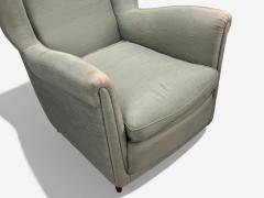 Melchiorre Bega Melchiorre Bega Green Fabric Wood Lounge Chair Italy 1950s - 4433725