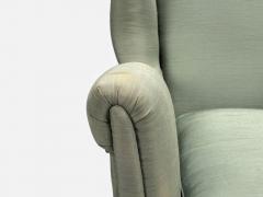 Melchiorre Bega Melchiorre Bega Green Fabric Wood Lounge Chair Italy 1950s - 4433729