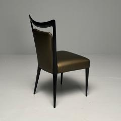 Melchiorre Bega Melchiorre Bega Italian Mid Century Modern Eight Dining Chairs Black Lacquer - 3467782
