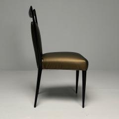 Melchiorre Bega Melchiorre Bega Italian Mid Century Modern Eight Dining Chairs Black Lacquer - 3467783