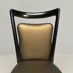 Melchiorre Bega Melchiorre Bega Italian Mid Century Modern Eight Dining Chairs Black Lacquer - 3467784
