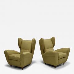 Melchiorre Bega Melchiorre Bega Wingback Lounge Chairs Italy 1950s - 3281669