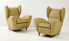 Melchiorre Bega Melchiorre Bega Wingback Lounge Chairs Italy 1950s - 3526775