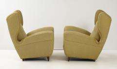 Melchiorre Bega Melchiorre Bega Wingback Lounge Chairs Italy 1950s - 3526787