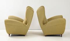 Melchiorre Bega Melchiorre Bega Wingback Lounge Chairs Italy 1950s - 3526789