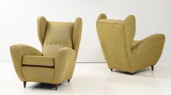 Melchiorre Bega Melchiorre Bega Wingback Lounge Chairs Italy 1950s - 3526793