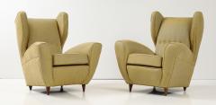 Melchiorre Bega Melchiorre Bega Wingback Lounge Chairs Italy 1950s - 3526794
