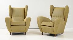 Melchiorre Bega Melchiorre Bega Wingback Lounge Chairs Italy 1950s - 3526795