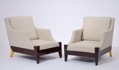 Melchiorre Bega Pair Of Melchiorre Bega Armchairs Italy ca 1950 - 3517955