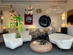 Melchiorre Bega Pair of Italian Armchairs by Melchiorre Bega Italy 1950s - 1565645