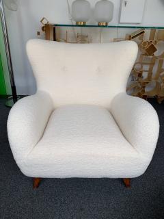 Melchiorre Bega Pair of Italian Armchairs by Melchiorre Bega Italy 1950s - 1565650