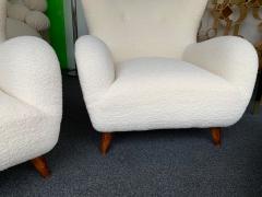 Melchiorre Bega Pair of Italian Armchairs by Melchiorre Bega Italy 1950s - 1565653