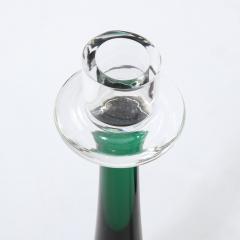 Melded Emerald Amethyst and Ultramarine Murano Glass Candlestick Holders - 3041047