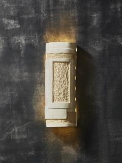 Melissa Cromwell Pair of Slab Built Ceramic Wall Sconces by Melissa Cromwell - 2372007