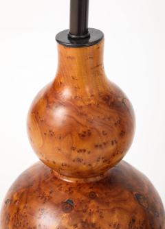 Melvin Lindquist Hand Turned Burl Maple Lamps - 4588265