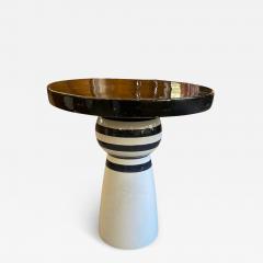 Memphis style hand painted ceramic side table - 3985536