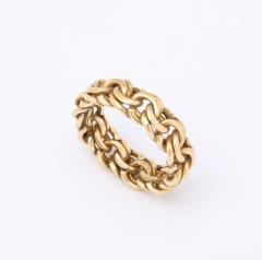 Mens Flexible Chain Gold Ring - 2350709