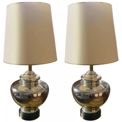 Mercury Pair Spectacular Urn Shaped Pair of Lamps in Good Vintage Condition - 675858