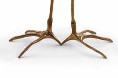 Meret Oppenheim Meret Oppenheim Gilt Metal Bird Foot End Table - 2790146