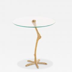 Meret Oppenheim Surreal Brass Bird Leg Drinks Table in the Manner of Meret Oppenheim  - 4532237