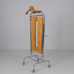 Merivaara Valet Stand Trouser Press in Birch and Tubular Steel Finland 1940s - 4353765