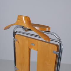 Merivaara Valet Stand Trouser Press in Birch and Tubular Steel Finland 1940s - 4353766