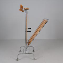 Merivaara Valet Stand Trouser Press in Birch and Tubular Steel Finland 1940s - 4353768