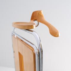 Merivaara Valet Stand Trouser Press in Birch and Tubular Steel Finland 1940s - 4353770