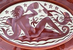 Mermaid with Dolphins Starfish Art Deco Platter by Mequinion - 4137178