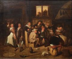 Merry Inn Scene Jan Molenaer 17th century Old Master Painting  - 4603614