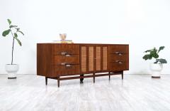 Merton Gershun Merton Gershun Walnut Cane Dresser Bi Folding Doors American of Martinsville - 2415664
