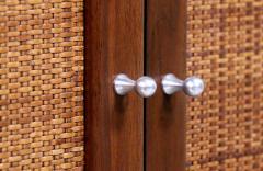 Merton Gershun Merton Gershun Walnut Cane Dresser Bi Folding Doors American of Martinsville - 2415666