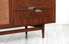 Merton Gershun Merton Gershun Walnut Cane Dresser Bi Folding Doors American of Martinsville - 2415671
