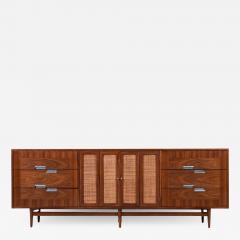 Merton Gershun Merton Gershun Walnut Cane Dresser Bi Folding Doors American of Martinsville - 2417167