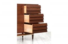 Merton Gershun Merton Gershun Walnut Dresser with Brass Accents for American of Martinsville - 2415550