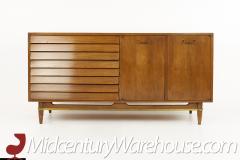 Merton Gershun Merton Gershun for American of Martinsville Louvered Walnut Dresser Credenza - 2581126