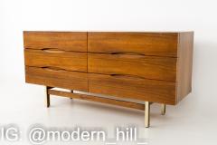 Merton Gershun Merton Gershun for American of Martinsville Mid Century Walnut Lowboy Dresser - 1874268