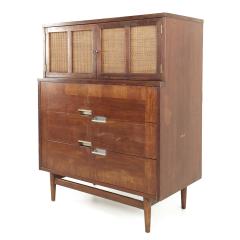 Merton Gershun Merton Gershun for American of Martinsville Mid Century X Inlay 9 Drawer Dresser - 4677625