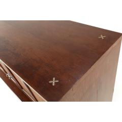 Merton Gershun Merton Gershun for American of Martinsville Mid Century X Inlay 9 Drawer Dresser - 4677629