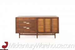 Merton Gershun Merton Gershun for American of Martinsville Walnut Cane Front Lowboy Dresser - 2581143