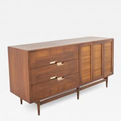 Merton Gershun Merton Gershun for American of Martinsville Walnut Cane Front Lowboy Dresser - 2584809