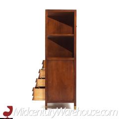 Merton Gershun Merton Gershun for American of Martinsville Walnut and Brass China Cabinet - 3684924