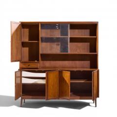 Merton Gershun Merton Gershun for American of Martinsville Walnut and Cane Credenza and Hutch - 4587451