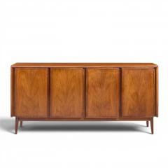 Merton Gershun Merton Gershun for American of Martinsville Walnut and Cane Credenza and Hutch - 4587452